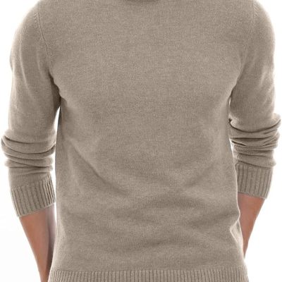 Men Crewneck Sweater Soft Casual Sweaters for Men Classic Pullover Sweaters with Ribbing Edge